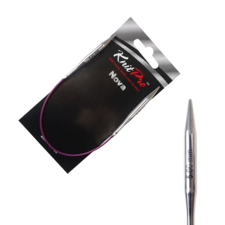 KnitPro Nova kruhové kovové fixní jehlice 5mm 25cm