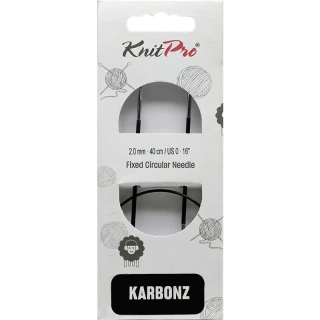 Knitpro Karbonz Fixní Kruhové jehlice 40Cm 2mm 