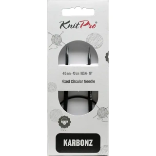 Knitpro Karbonz Fixní Kruhové jehlice 40Cm 4mm 