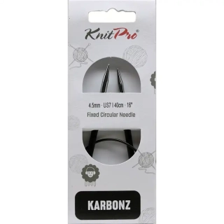 Knitpro Karbonz Fixní Kruhové jehlice 40Cm 4,5mm 
