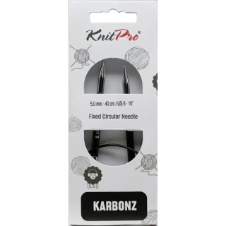 Knitpro Karbonz Fixní Kruhové jehlice 40Cm 5mm 