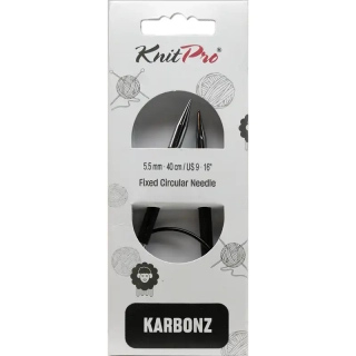 Knitpro Karbonz Fixní Kruhové jehlice 40Cm 5,5mm 