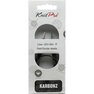 Knitpro Karbonz Fixní Kruhové jehlice 40Cm 6mm 
