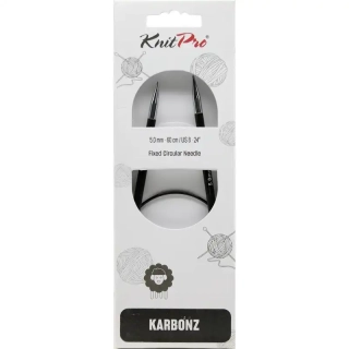 Knitpro Karbonz Fixní Kruhové jehlice 60Cm 5mm 