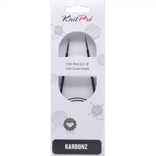 Knitpro Karbonz Fixní Kruhové jehlice 80Cm 3mm 