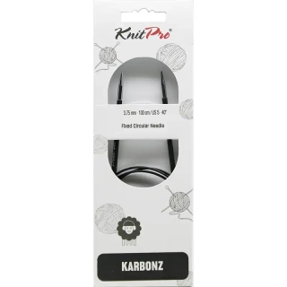 Knitpro Karbonz Fixní Kruhové jehlice 100Cm 3,75mm 