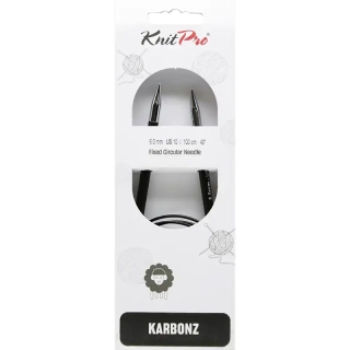 Knitpro Karbonz Fixní Kruhové jehlice 100Cm 6mm 