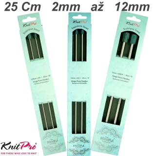 KnitPro Mindful rovné jehlice 25cm