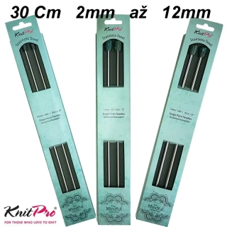 KnitPro Mindful rovné jehlice 30cm