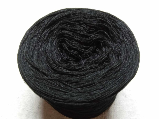 Hedvábná černá 3-nitka 1000m s hedvábím