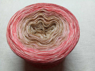 Nová Broskvová zmrzlina 3-nitka 1000m s hedvábím