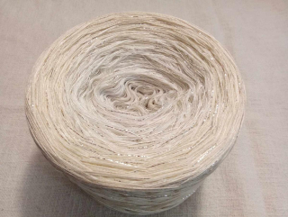 Sněhová vánice 3-nitka 1500m s angorou, lurexem a hedvábím