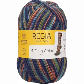Regia 4-Ply Color 2355 blue-turquoise color