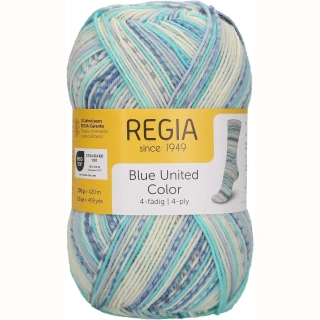 Regia 4-Ply 3223 Blue united Maya Blue Color