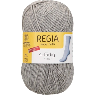 Regia 4-Ply Uni 33 Šedý melír 50g