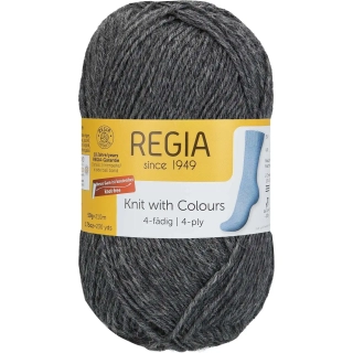 Regia 4-Ply Uni 44 Středně šedý melír 50g