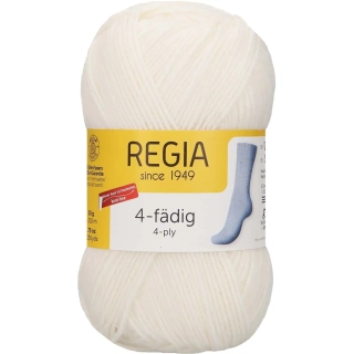 Regia 4-Ply Uni 2080 Optická bílá 210m/50g