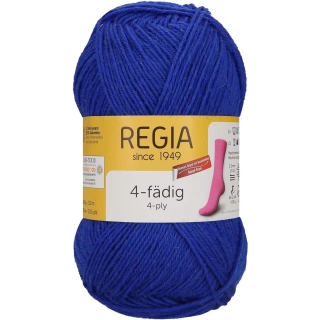 Regia 4-Ply Uni 2094 Neonová modrá 210m/50g