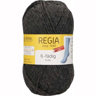 Regia 6-ply Uni 50g Antracitový melír 522