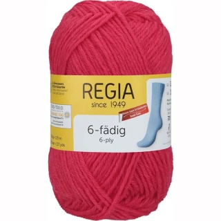 Regia 6-ply Uni 50g Azalka 1057