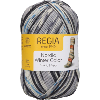 Regia 8-ply Nordic Winter Color 3040 Snow fall color