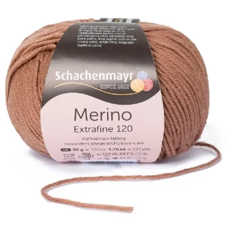 Schachenmayr Merino extrafine 120 Oříšková 113
