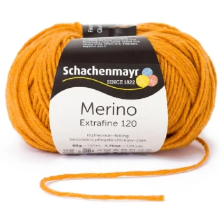 Schachenmayr Merino extrafine 120 Hořčicová 126