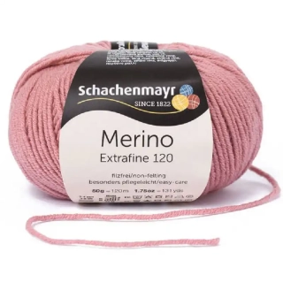 Schachenmayr Merino extrafine 120 Tlumená růžová 129