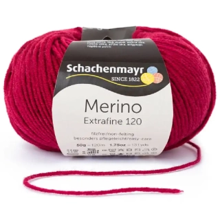 Schachenmayr Merino extrafine 120 Vínová 132