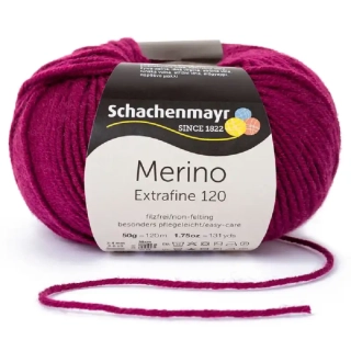 Schachenmayr Merino extrafine 120 Burgundská 133