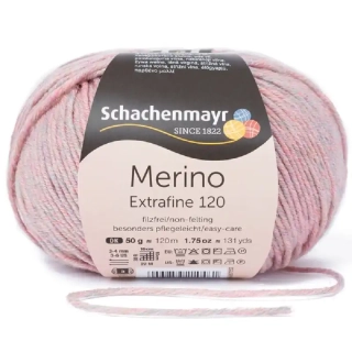 Schachenmayr Merino extrafine 120 Narůžovělý melír 141