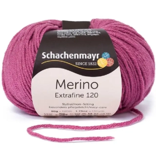 Schachenmayr Merino extrafine 120 Vínovo-fialová 143