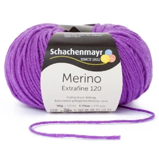 Schachenmayr Merino extrafine 120 Fialová 147