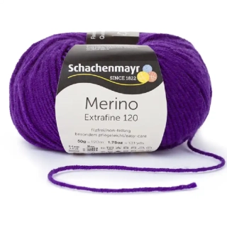 Schachenmayr Merino extrafine 120 Tmavě fialová 148