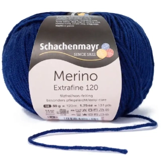 Schachenmayr Merino extrafine 120 Temně modrá 158