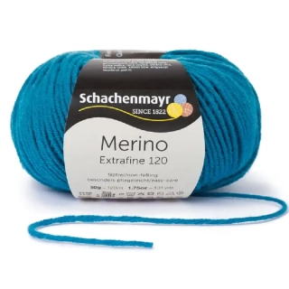 Schachenmayr Merino extrafine 120 Tmavě tyrkysová 169