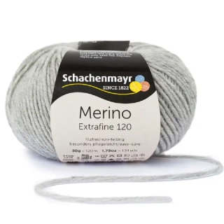 Schachenmayr Merino extrafine 120 Světle šedý melír 190