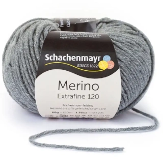 Schachenmayr Merino extrafine 120 Šedá 192