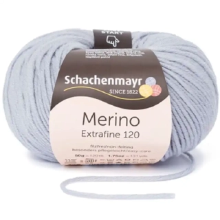 Schachenmayr Merino extrafine 120 Stříbrošedá 10192