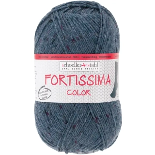 Schoeller Stahl Fortissima 4-fach color tweed 577 Jeans