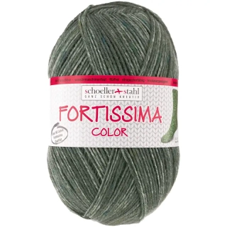 Schoeller Stahl Fortissima 4-fach color tweed 579 Zelená