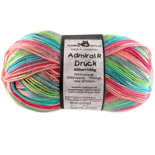 Schoppel Wolle Admiral R Druck 1745 Gras-Rosa-Türkis