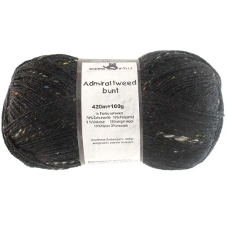 Schoppel Wolle Admiral Tweed bunt 880 Schwarz