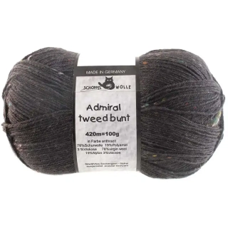 Schoppel Wolle Admiral Tweed bunt 8805 Anthrazit