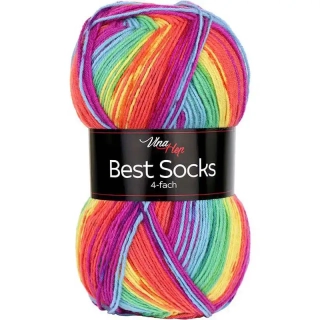 Vlna-Hep Best Socks 4-fach 7074 duhová