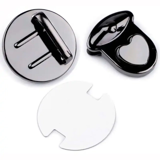 Sada zapínání na kabelku 30x32 mm srdce Černý nikl