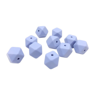 Silikonový korálek hexagon 14mm Levandulový
