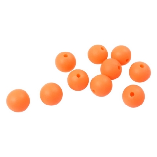 Silikonový korálek 12mm Neonový oranžový