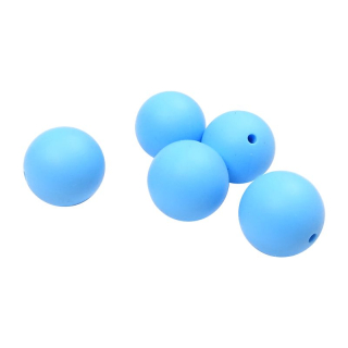 Silikonový korálek 19mm Světle modrý