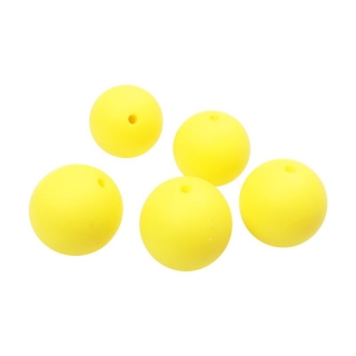 Silikonový korálek 19mm Žlutý